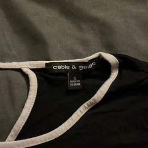 Size small / Black /white tee